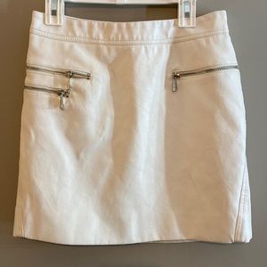Mini Skirt - White pleather